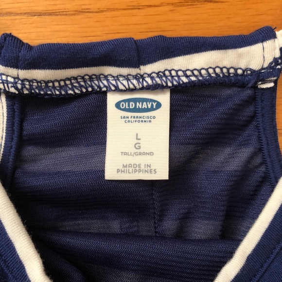 Navy and White Maxi Dress - Picture 4 of 5